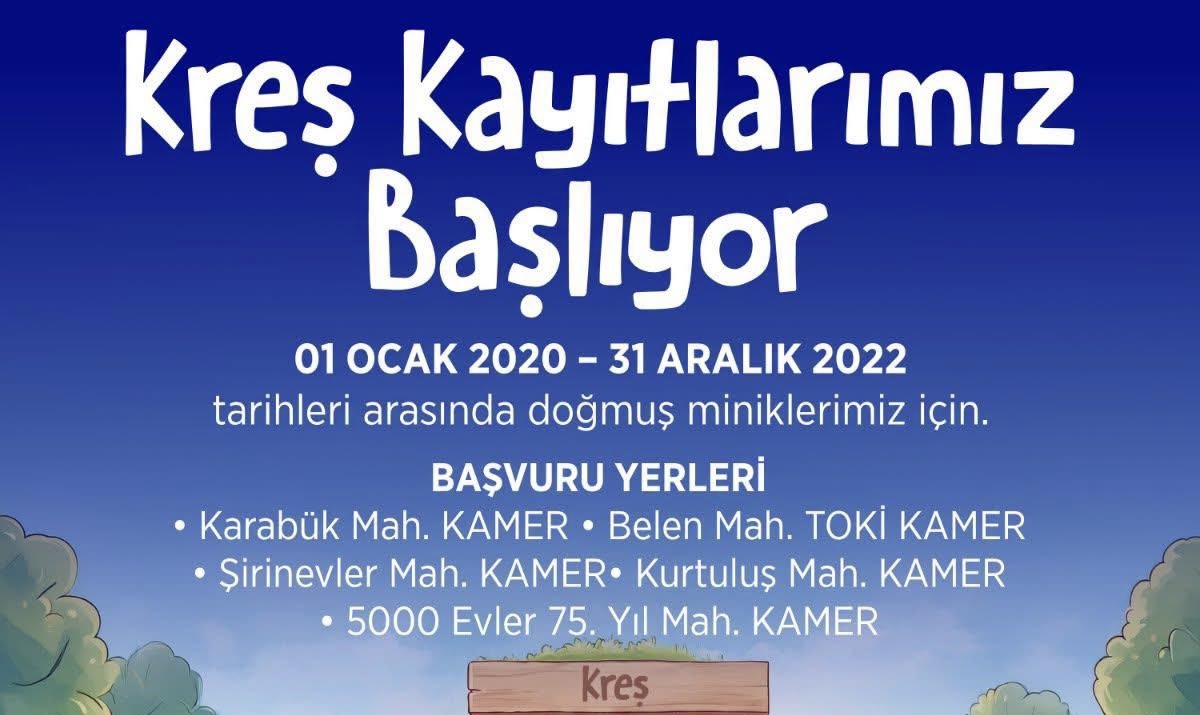 KARABÜK BELEDİYESİ’NDE KREŞ KAYITLARI BAŞLIYOR