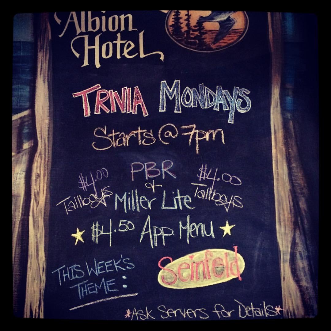 March 6 Trivia Night at the Albion