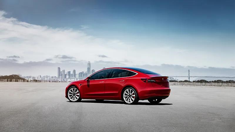 Model 3 Performance - Red Static Rear