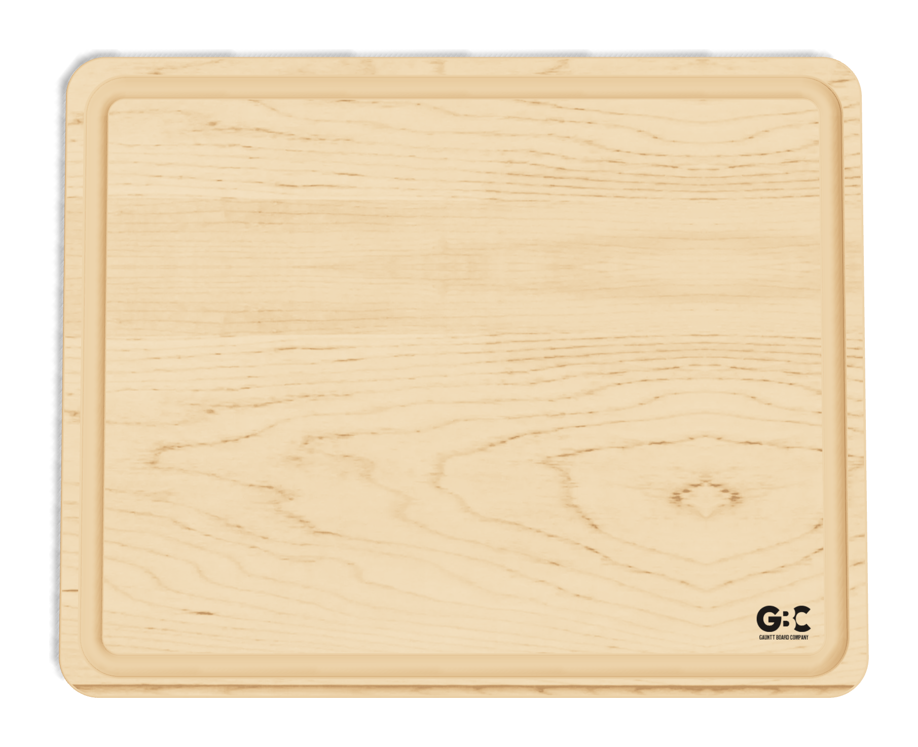 Maple Cutting Board, 8 by 12, flat from above