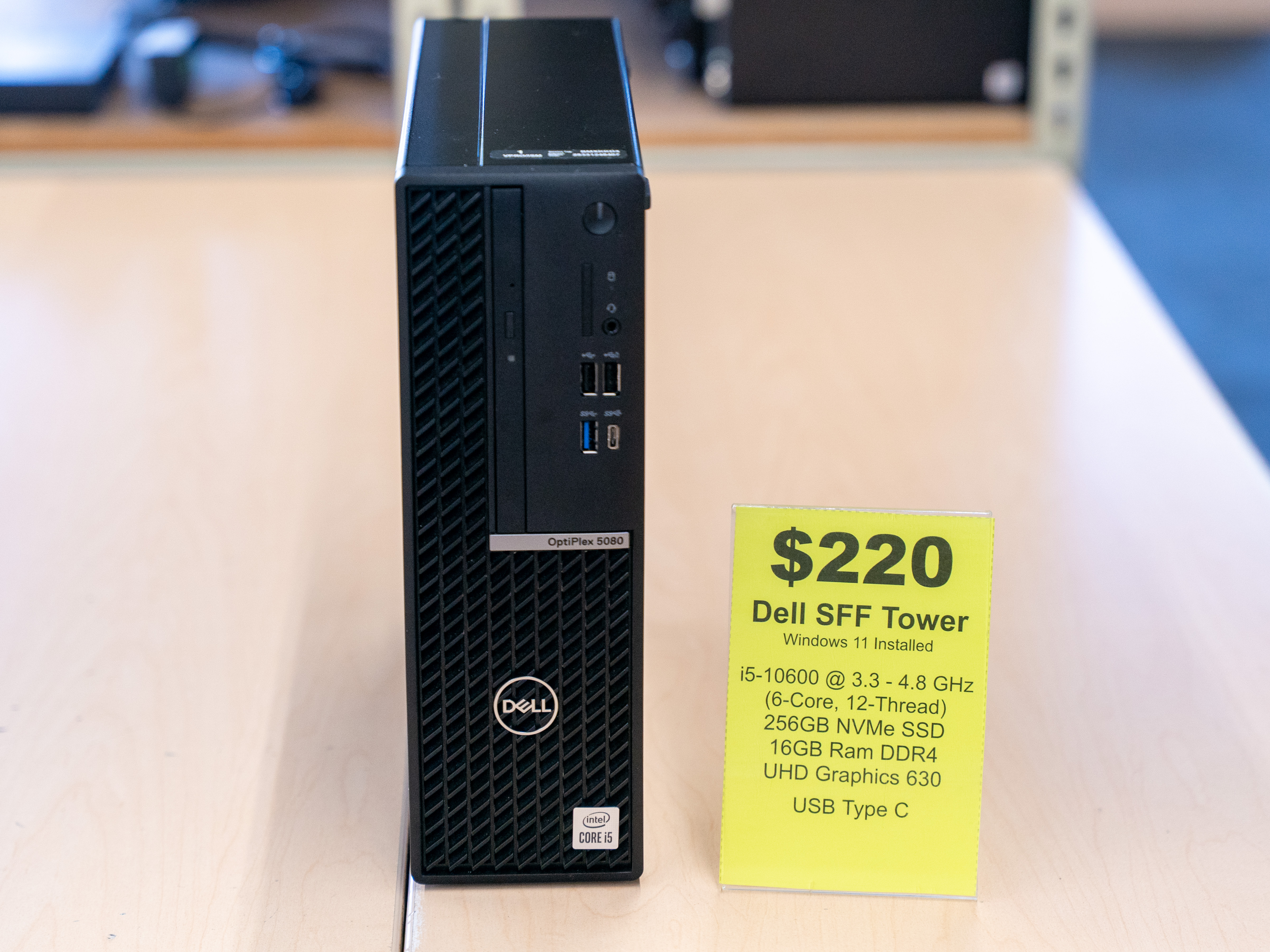 $220 Dell OptiPlex SFF i5-10600 Tower PC 256GB SSD 16GB RAM – GCB