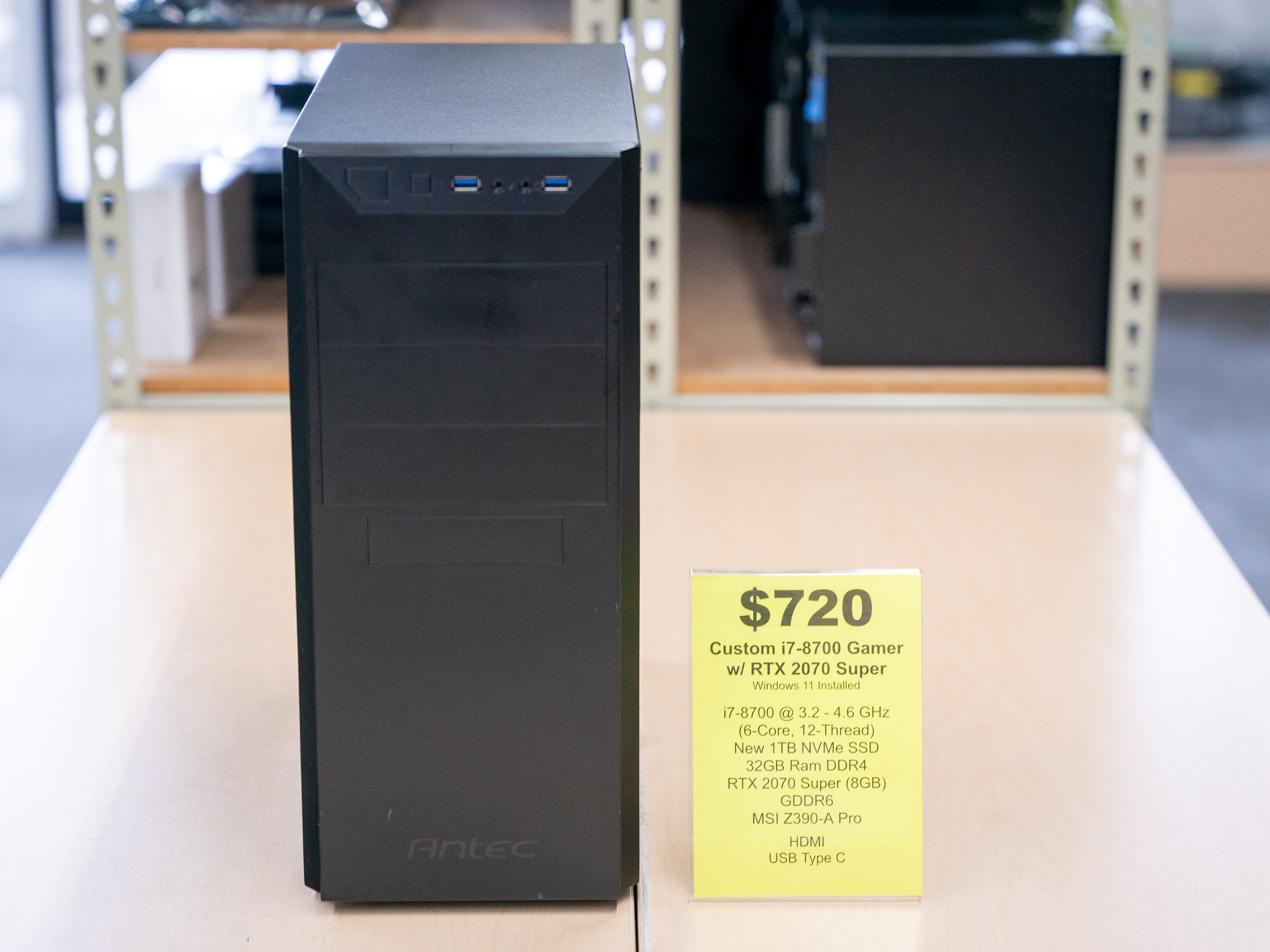 $720 Custom i7-8700 Gamer 1TB SSD 32GB RAM RTX 2070 Super – GCB