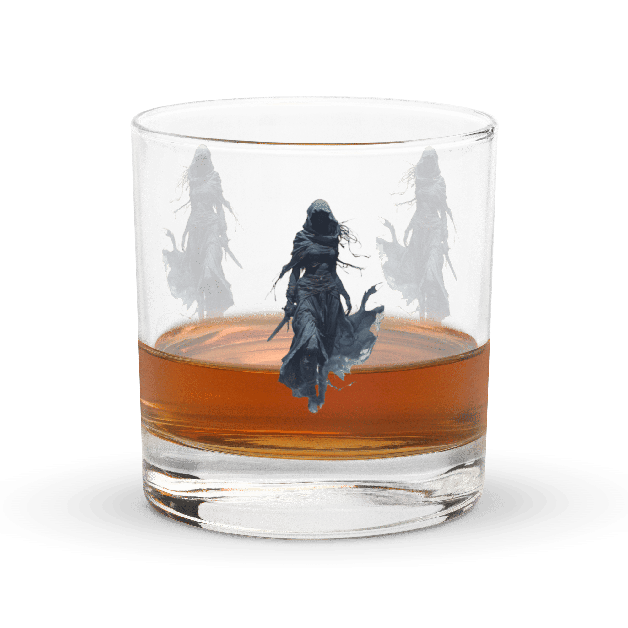 Enigmatic Figure Rocks Glass By HadiArts