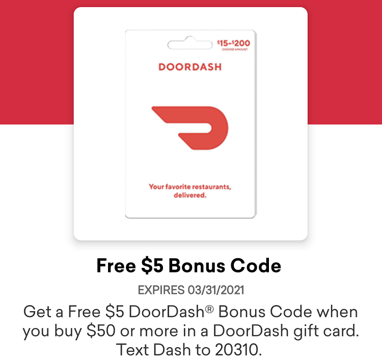 expired speedway buy 50 doordash gift card get 5 doordash bonus code free ends 33121 - gc galore on buy doordash gift card with venmo