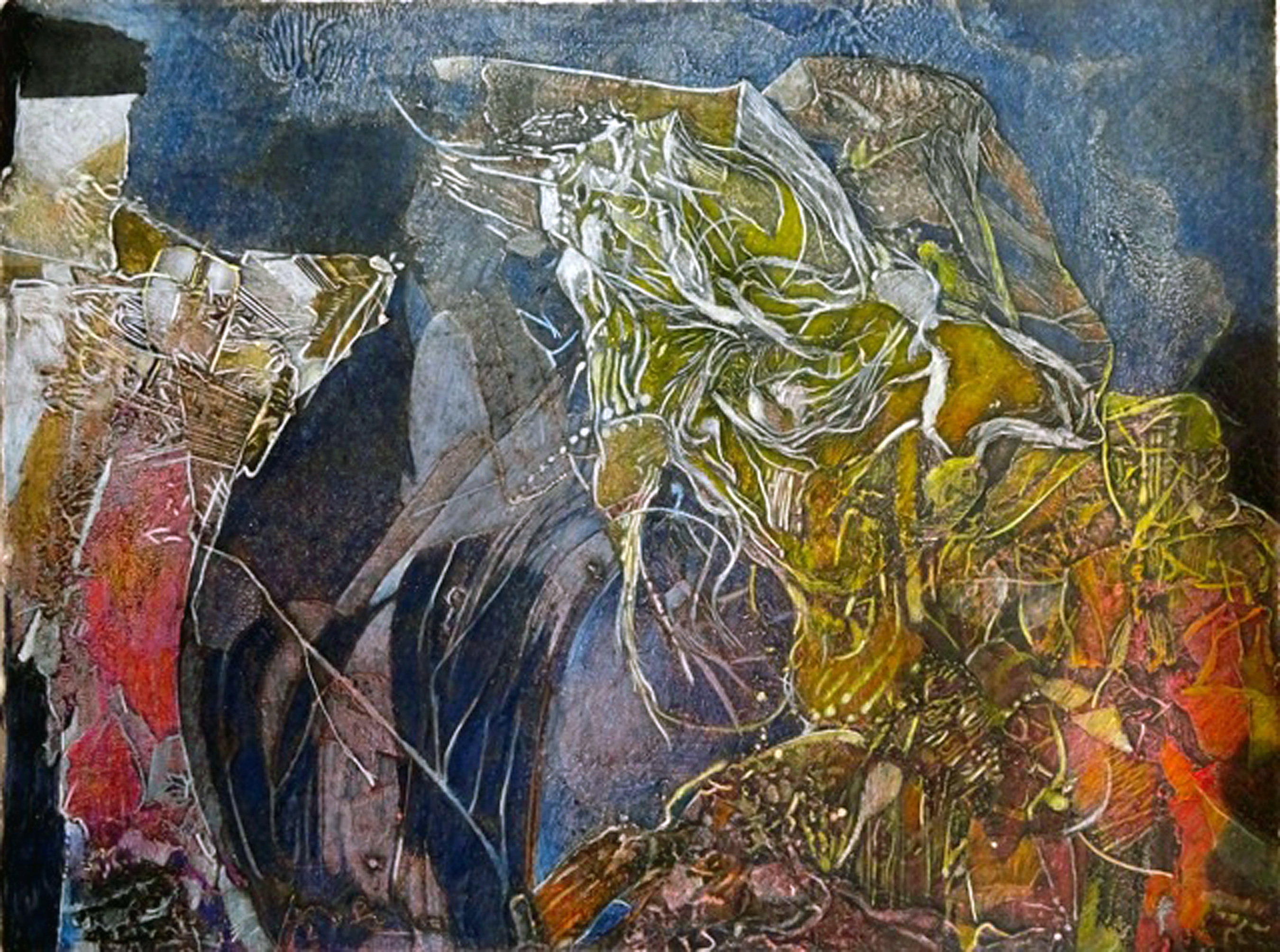 Cuenca II, 15x20", collagraph by Garry C Kaulitz