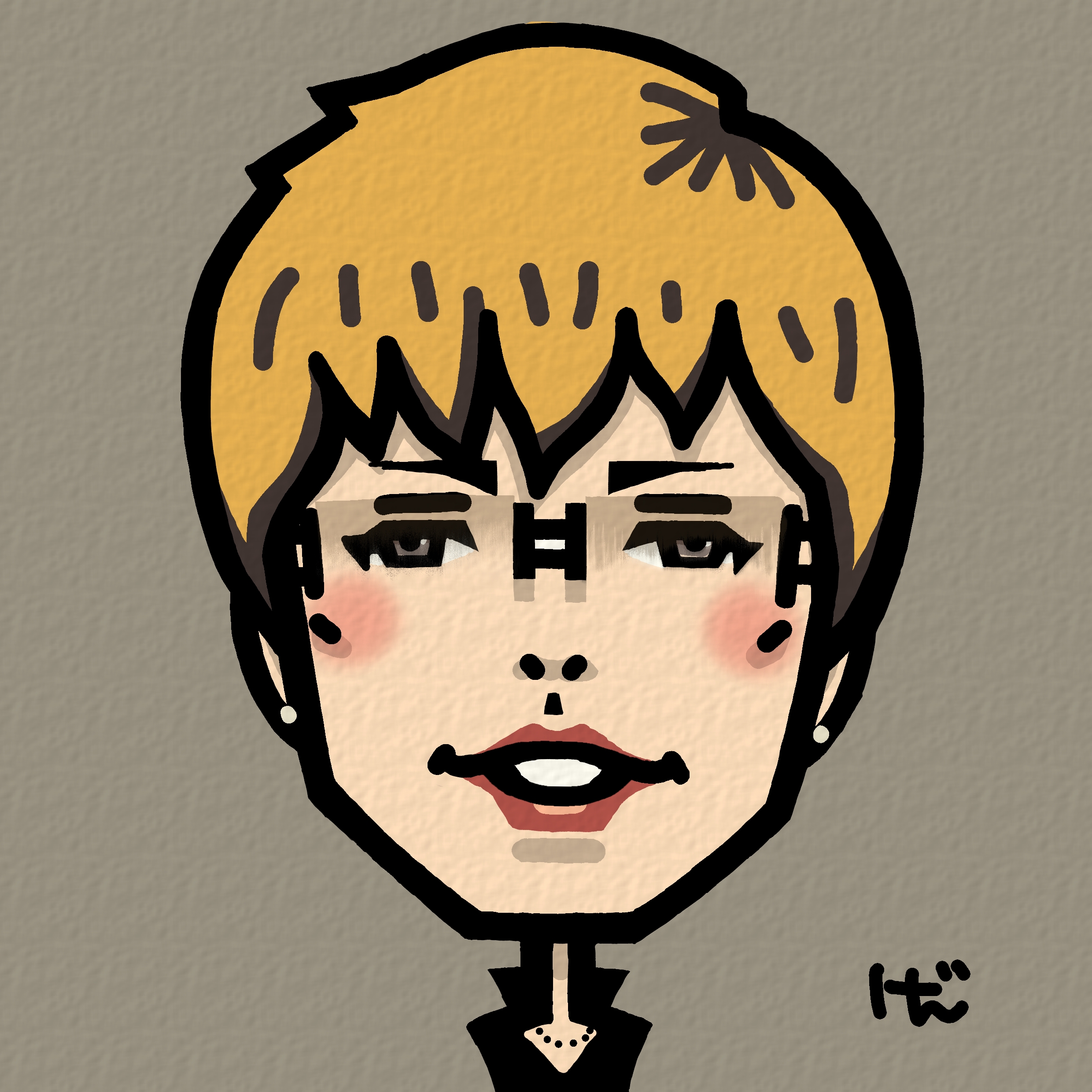 似顔絵】GACKTさん。