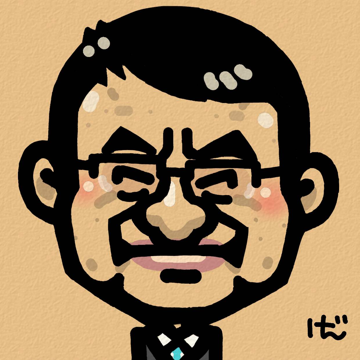 似顔絵】河野太郎さん。