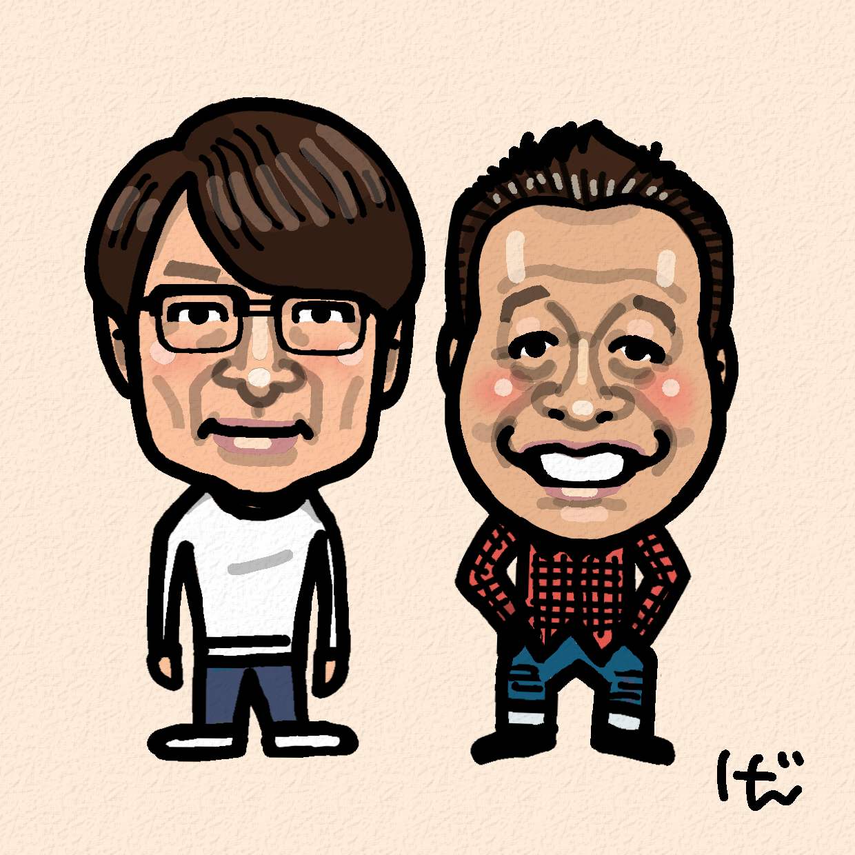 似顔絵】さまぁ〜ずさん。