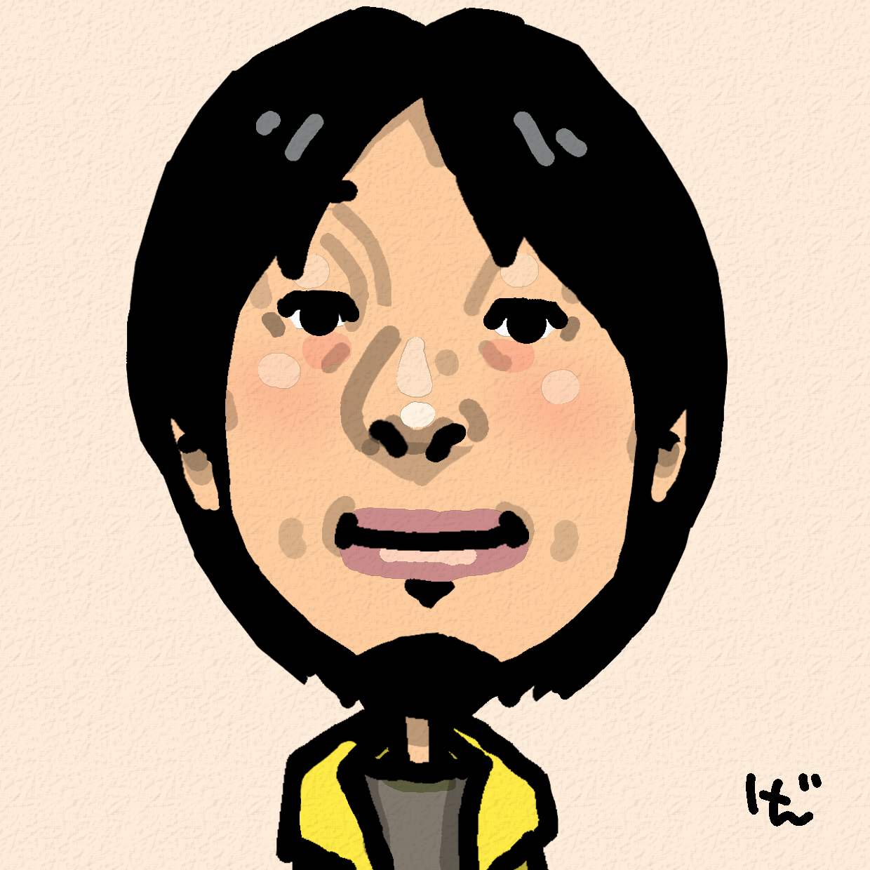 似顔絵】ひろゆき（西村博之）さん。