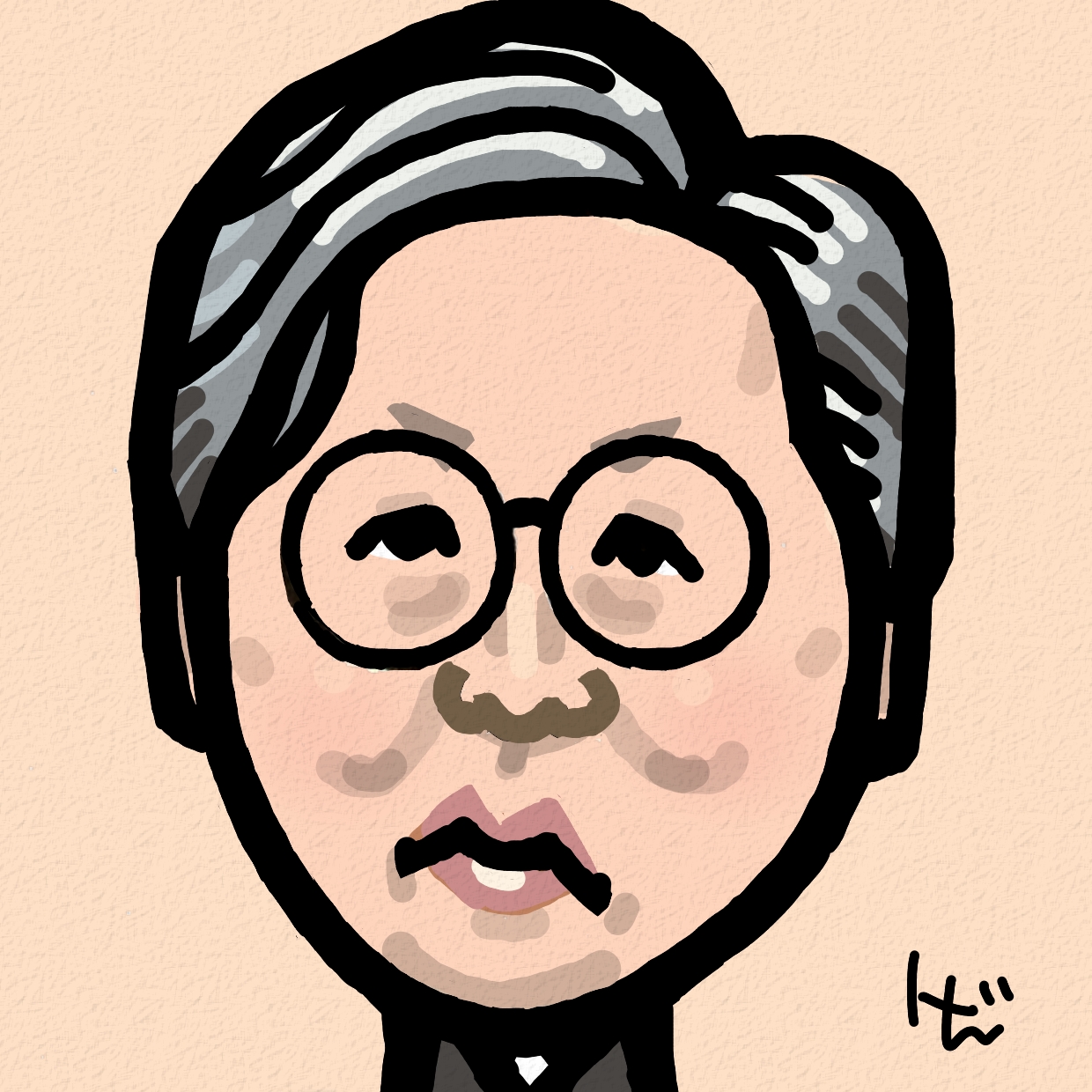 似顔絵】安住淳さん。
