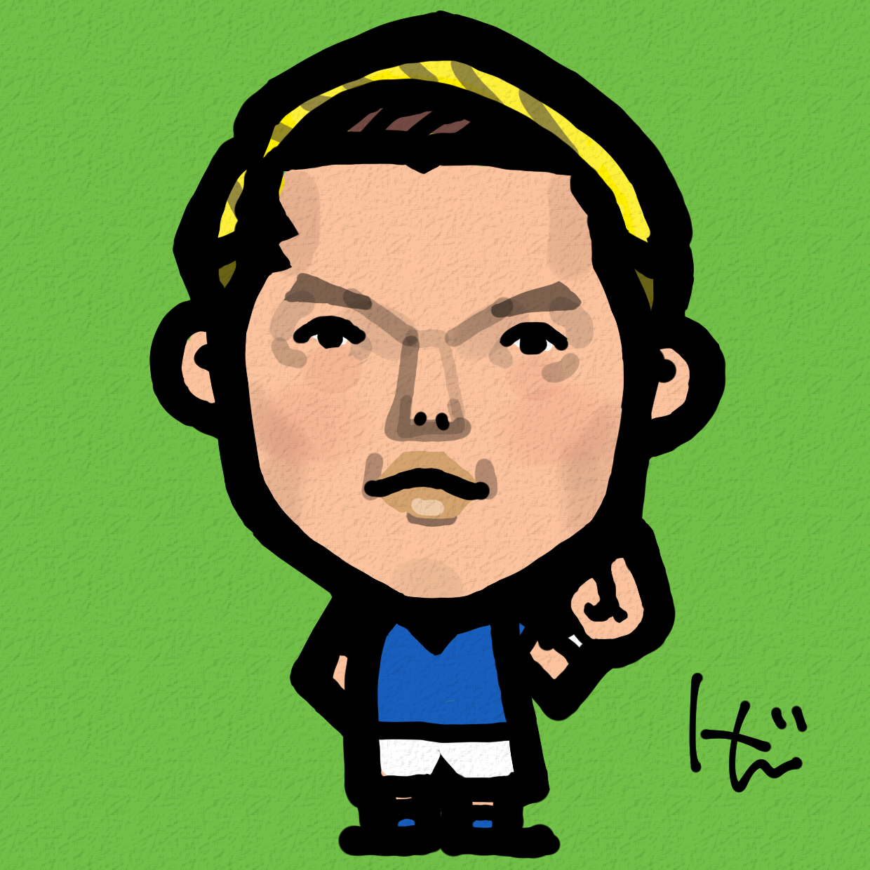 似顔絵】堂安律さん。