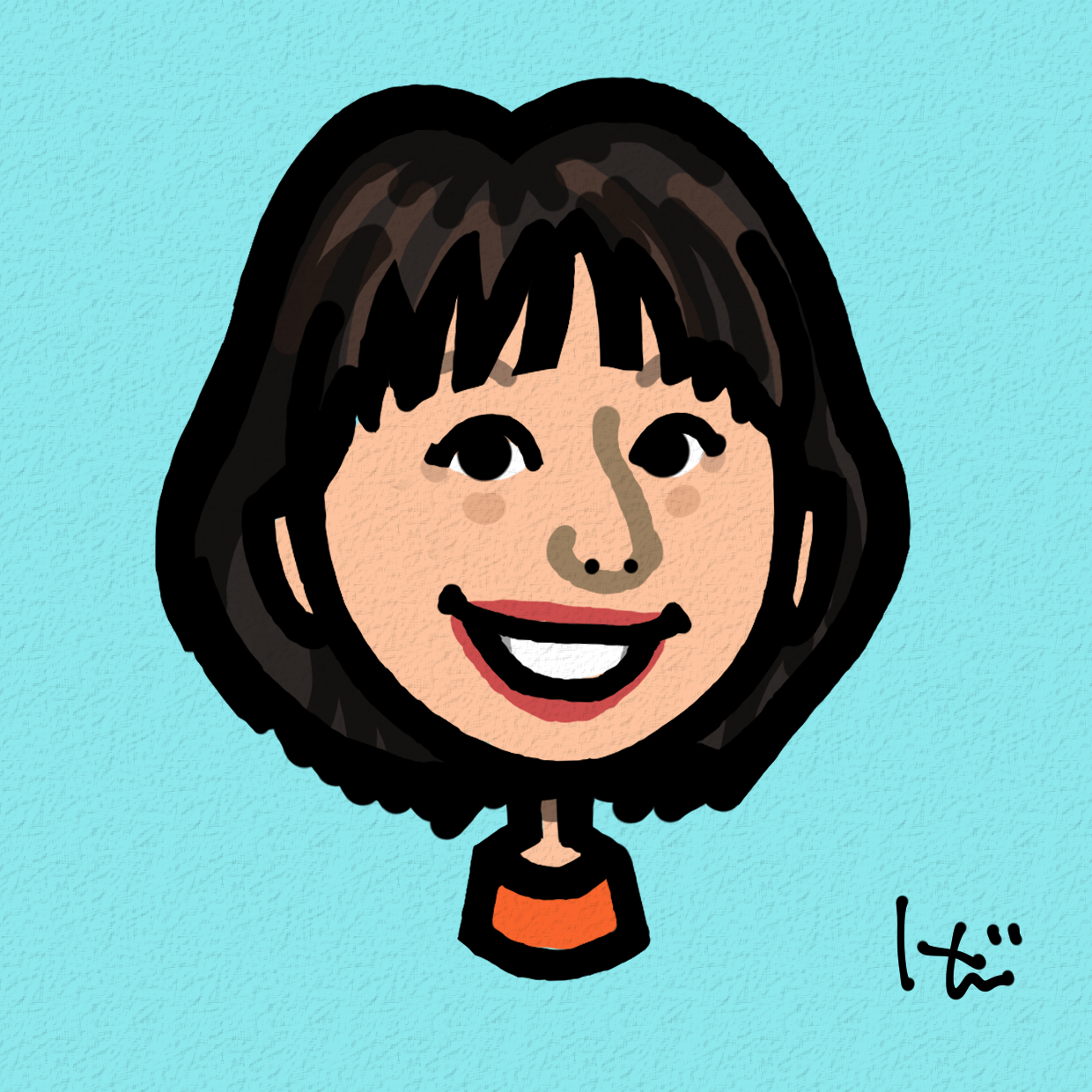 似顔絵】夏帆さん。