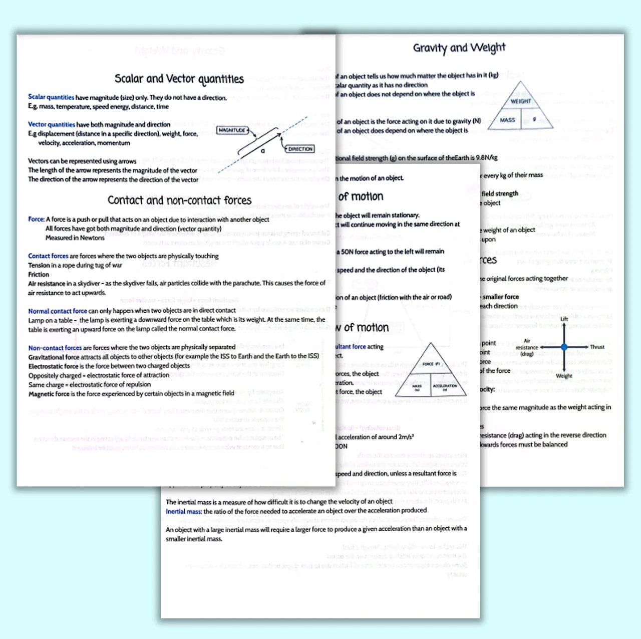 Gcse Physics Forces Notes Gcseobjectives