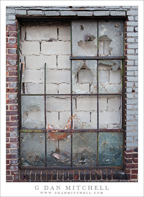 Broken Window and Cinder Blocks, High Line Park
