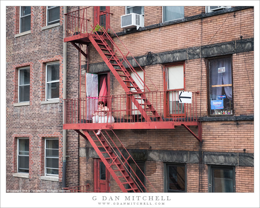 Woman on Balcony