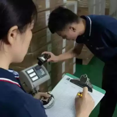 inspector holding