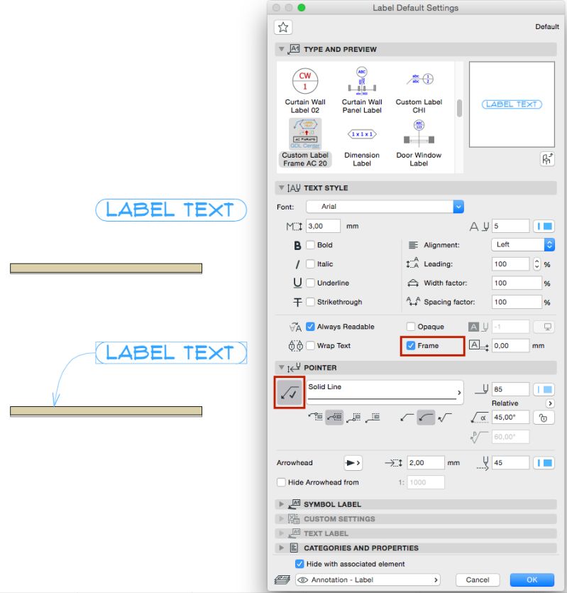 Creating Custom Label Frame Graphisoft Gdl Center - Best Space Pictures in 4K