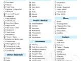 Customizable Packing List Printable Free Totally Free Printables