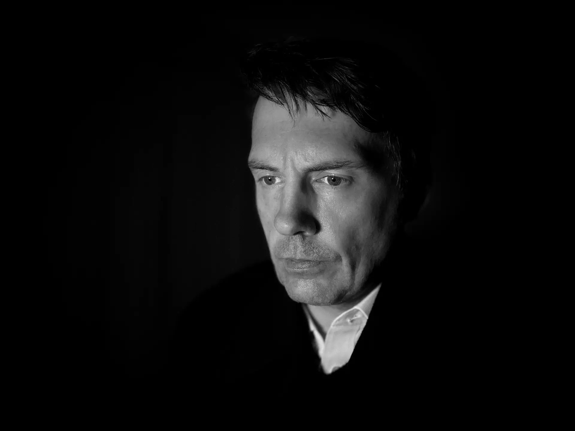 Self-portrait of the creator of this website in black and white. &copy; GDP Productions.