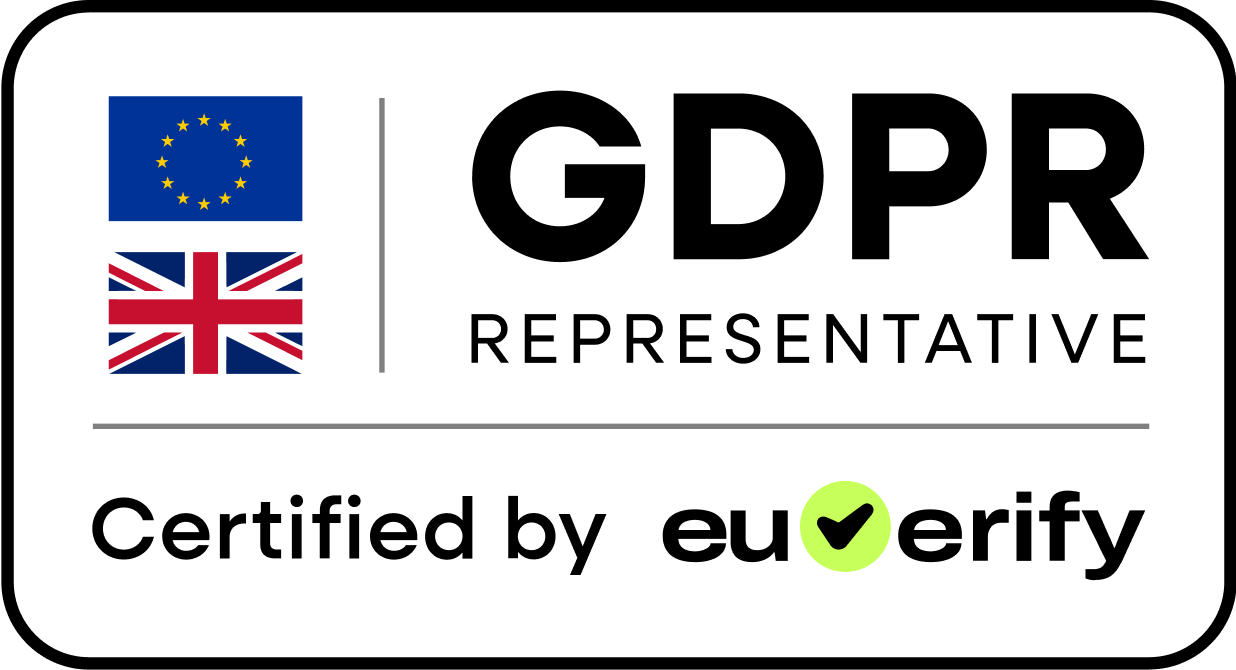 GDPR Compliant – EU & UK Representative, verified by Euverify