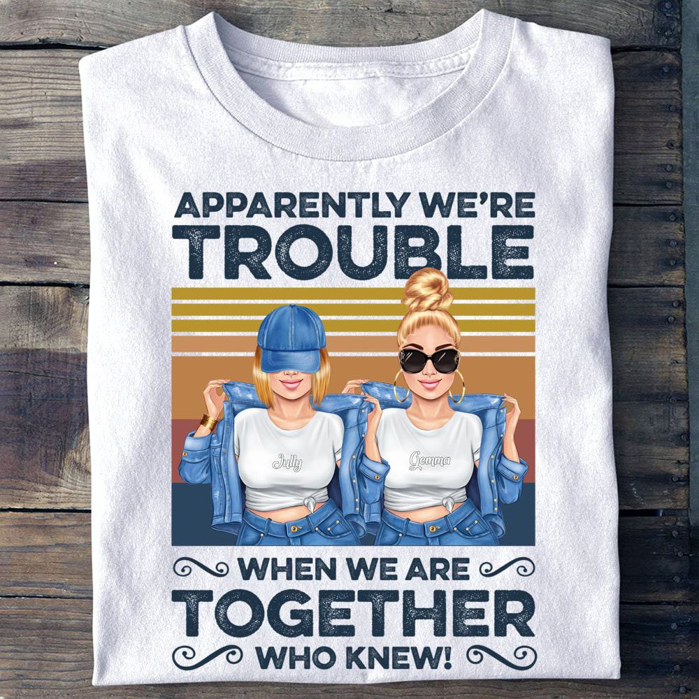 T-shirt Humour 'Apparemment On Cause Des Problèmes Quand On Monte à Cheval Ensemble' - Fruit Of The Loom - Taille S - Neuf