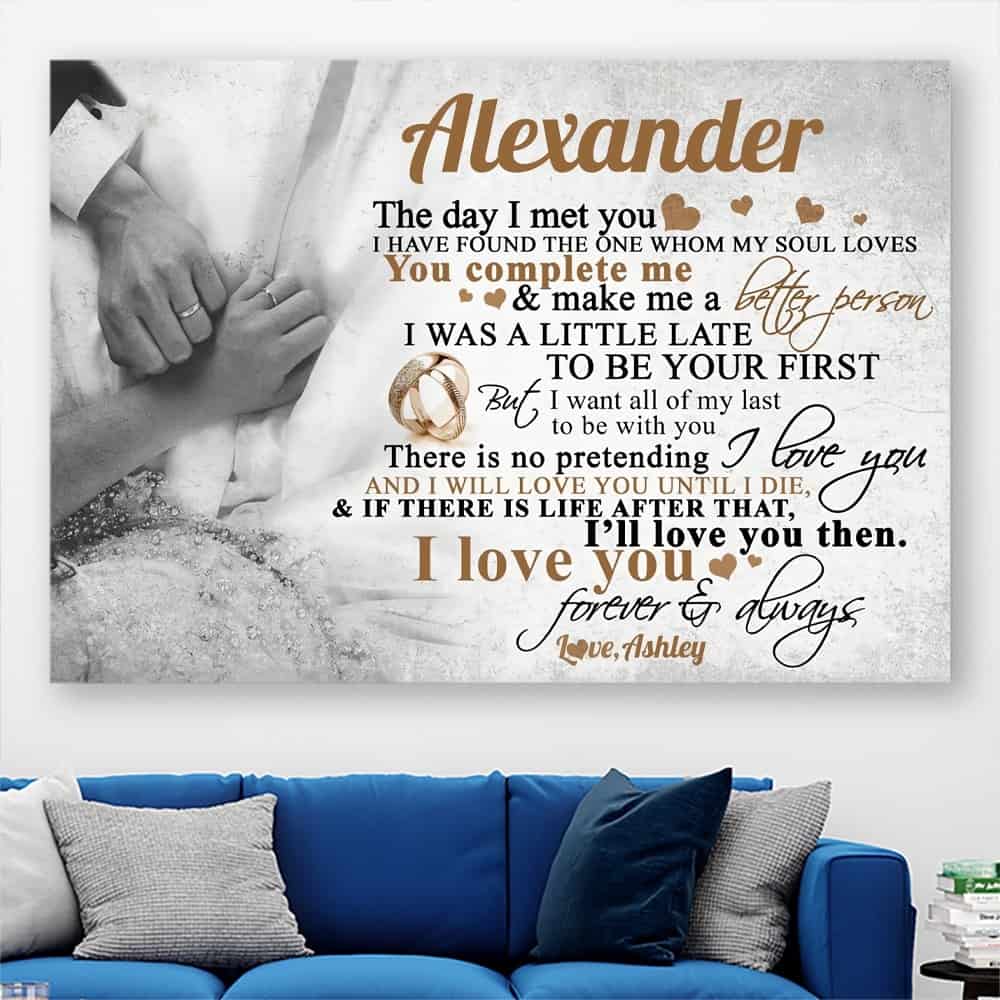 The Day I Met You, Personalized Custom Couple Canvas Poster, Gift for ...