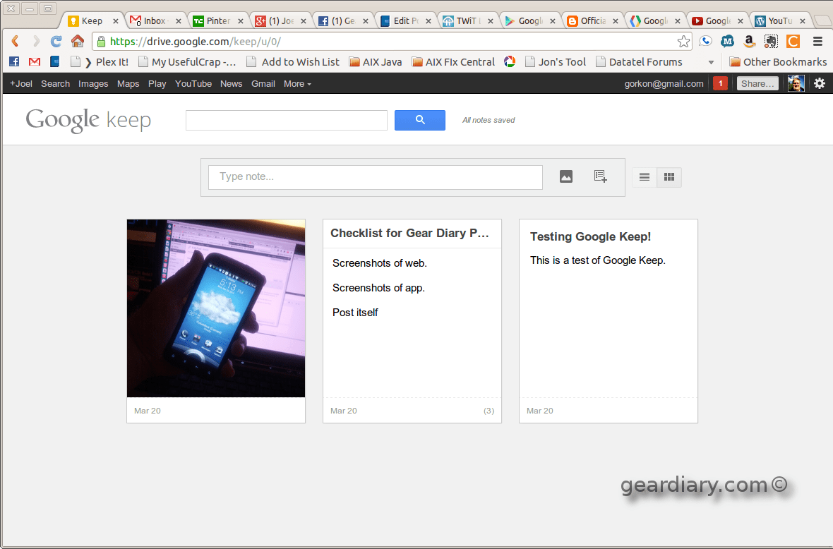 Google Keep Launches Google's Evernote and OneNote Answer GearDiary