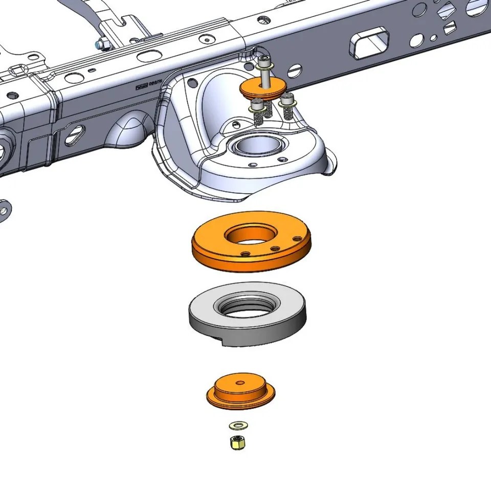Gen 3 Ford Raptor Rear Coil Bucket Spacer For 2021-2023 Generation 3 Raptor 1'' 2'' Lift Rear Coil Spring Spacer Kit - Image 3