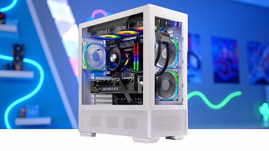 Best RTX 4090 Prebuilts To Buy In 2024 GeekaWhat MPI Skytech Azure 4090 Prebuilt 
