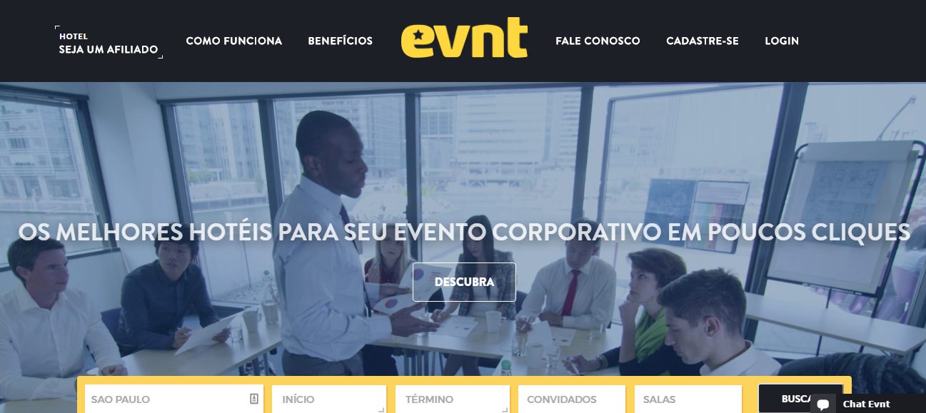 EVNT : plataforma para contratação de eventos corporativos - Geek Chic