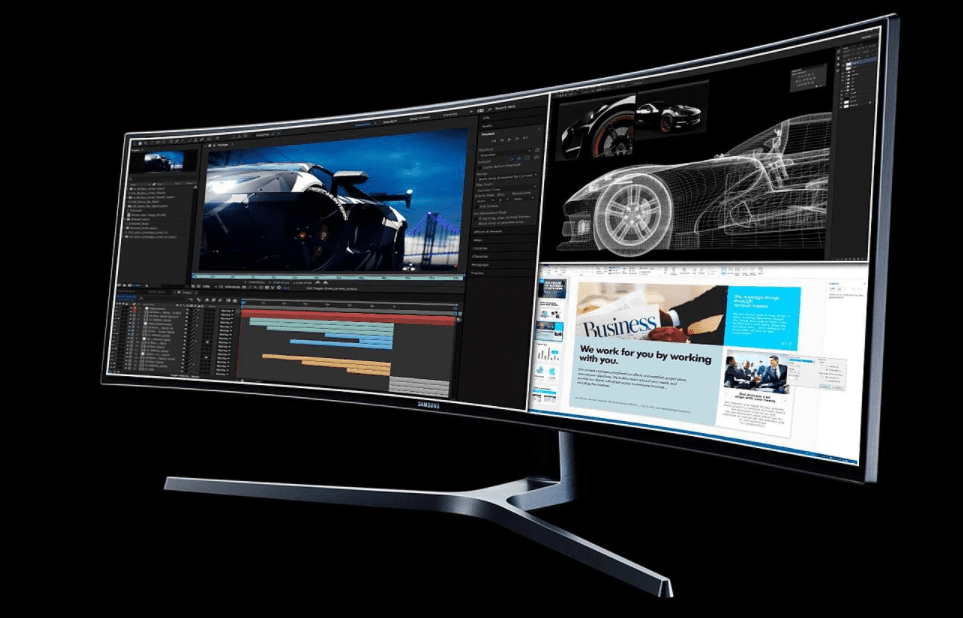 Samsung Setting Box, divide a tela do monitor Samsung para executar