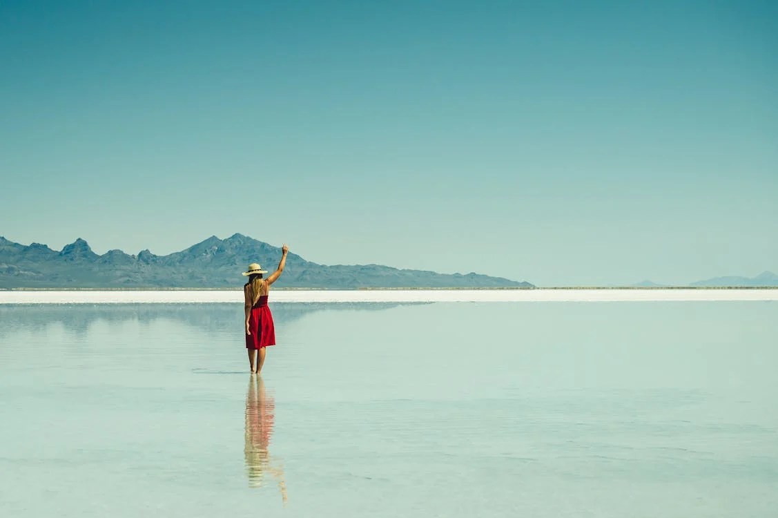 woman alone on beach