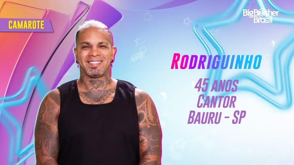 Rodriguinho no anúncio do BBB24