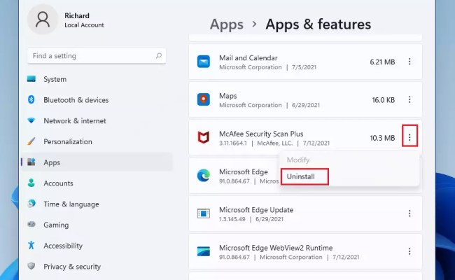 Uninstall Apps In Windows 11 - Geek Rewind