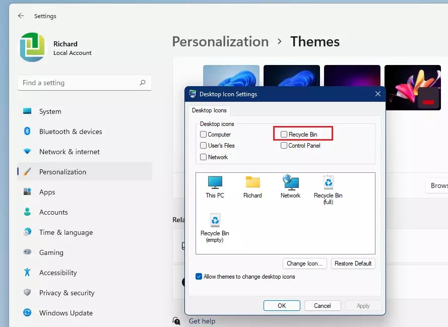 Restore Missing Recycle Bin Icon in Windows 11 Geek Rewind