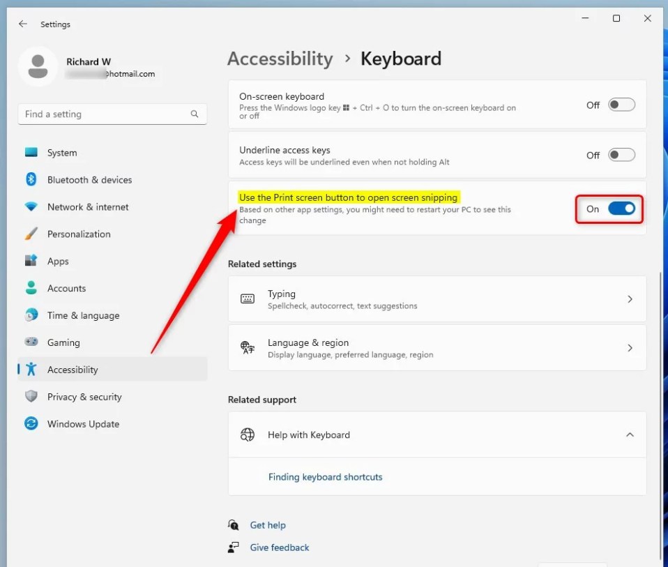 How To Enable Or Disable Print Screen Key With Snipping Tool Support On how-to-enable-or-disable-print-screen-key-with-snipping-tool-support-on