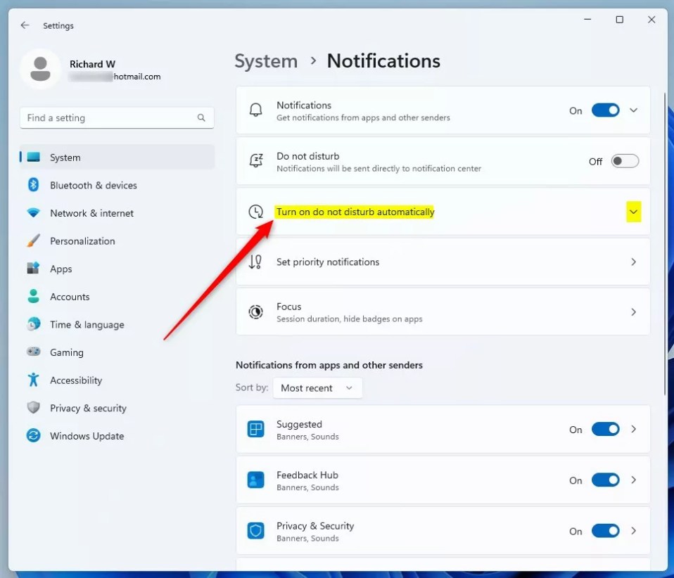 How to Turn On or Off Do Not Disturb Automatically in Windows 11 Geek