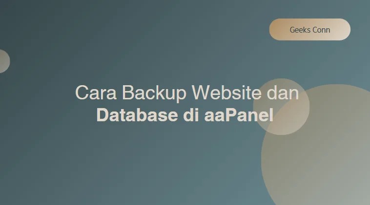 Backup Website aaPanel