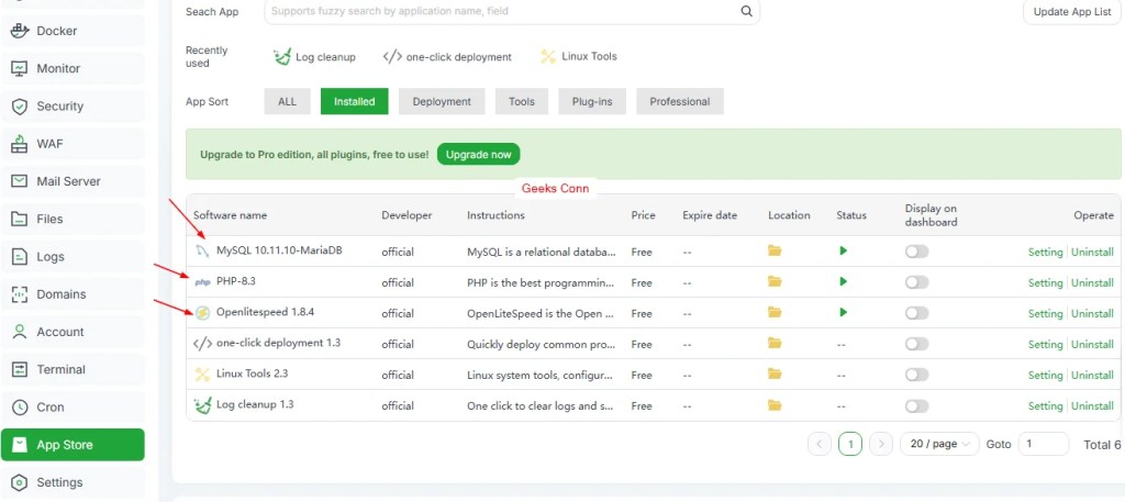 Install Software Stack LOMP