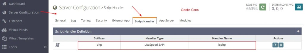 Enable Script Handler LSAPI