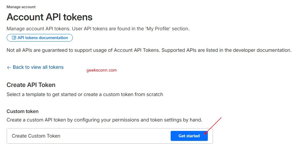 Create Account API Tokens