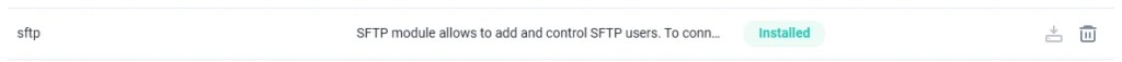 Install Module SFTP Fastpanel Install Module SFTP Fastpanel