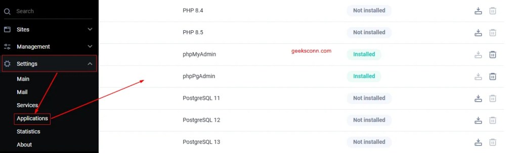 Install application phpPgAdmin Fastpanel Install application phpPgAdmin Fastpanel