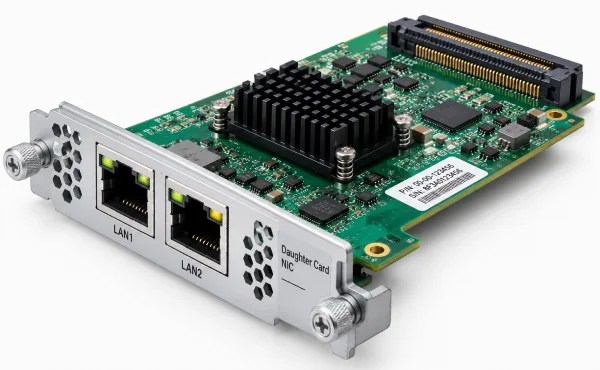 Daughter Card NIC server dengan dua port Ethernet RJ45