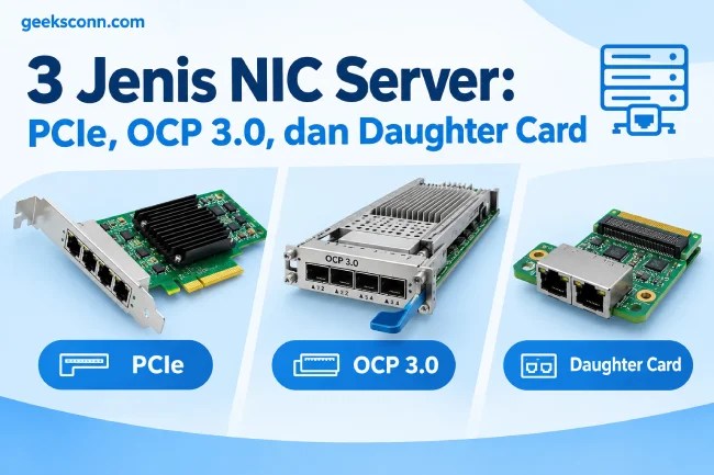 Jenis NIC Server PCIe OCP 3.0 dan Daughter Card