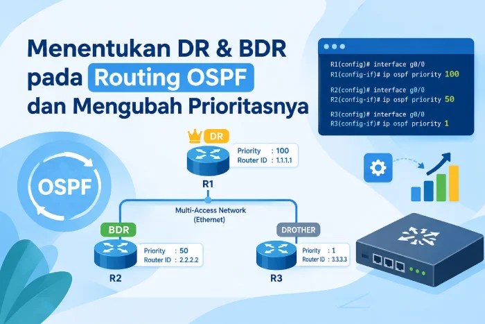 Manipulasi DR & BDR Routing OSPF