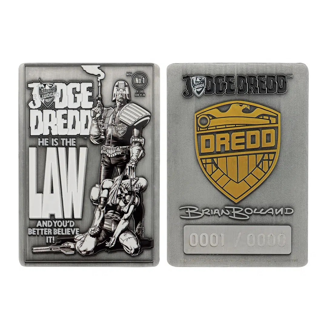 2000 AD Judge Dredd Comic Book Cover Ingot