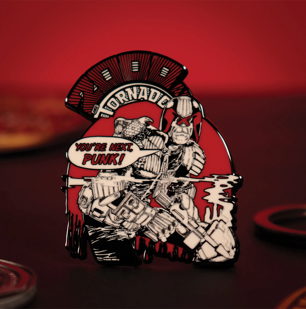 2000 AD Judge Dredd You’re Next Punk Pin Badge - Image 3