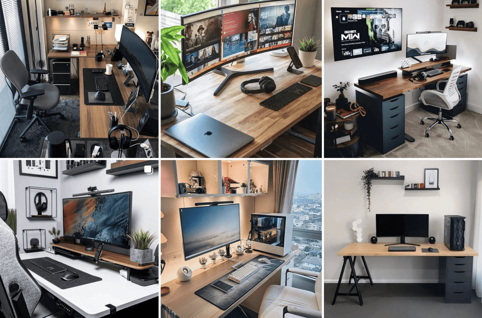 instagram account for desk setups for gaming and work