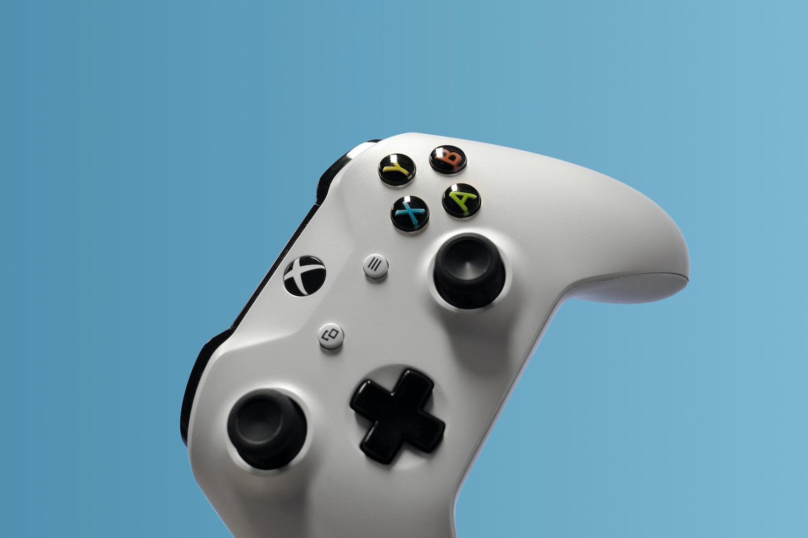 a close up of a video game controller